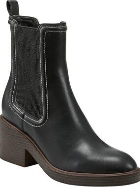 Bandolino Enisy Block Heel Ankle Boots – Black Leather – Size 10 (BNWT)